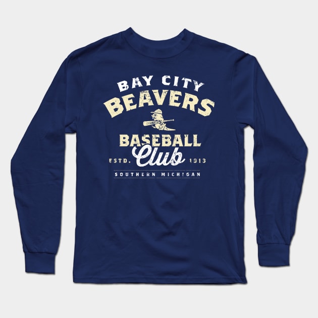 Bay City Beavers Long Sleeve T-Shirt by MindsparkCreative